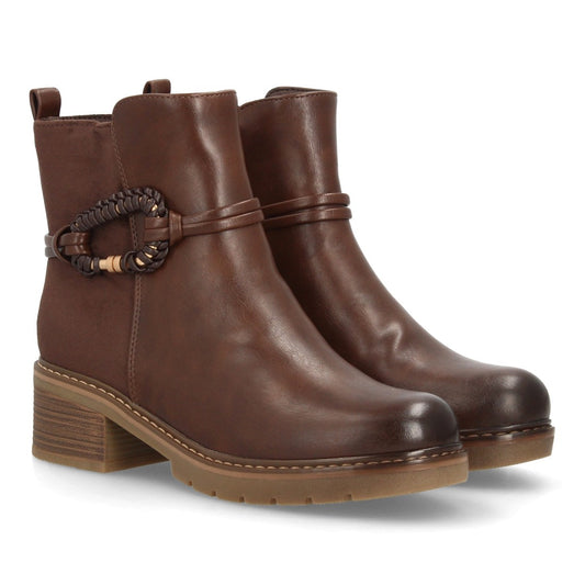 Botines de mujer de estilo casual con diseño de varias texturas