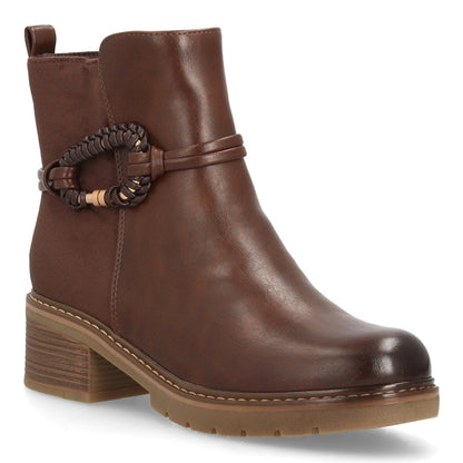 Botines de mujer de estilo casual con diseño de varias texturas