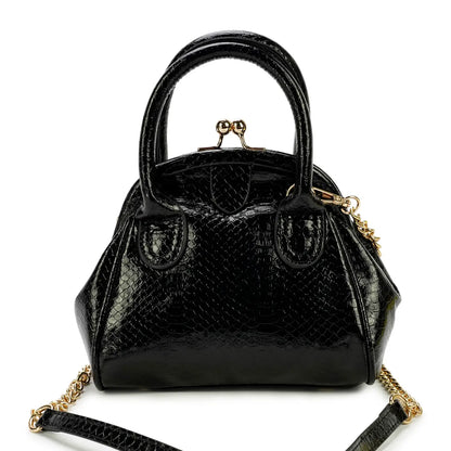 Bolso bandolera 'MARIPOSA' pequeño con estampado de serpiente