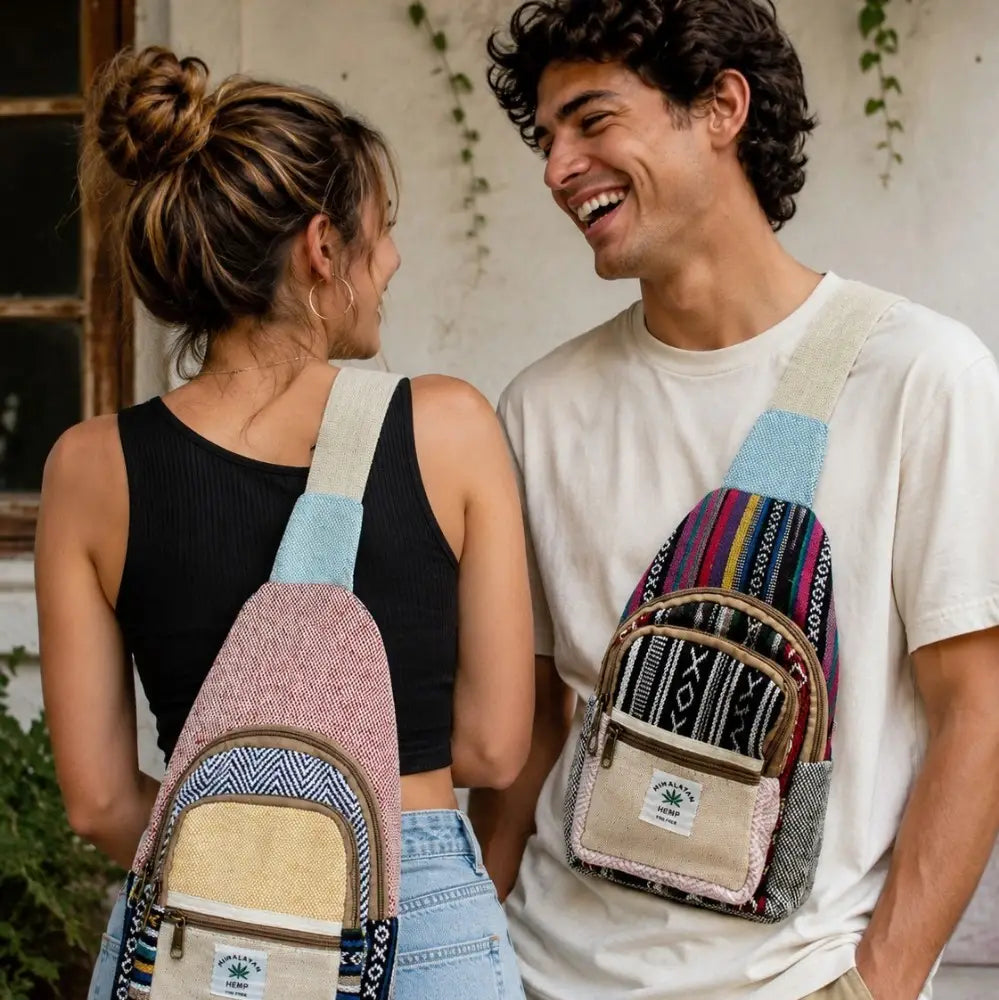 Mochila cáñamo boho color