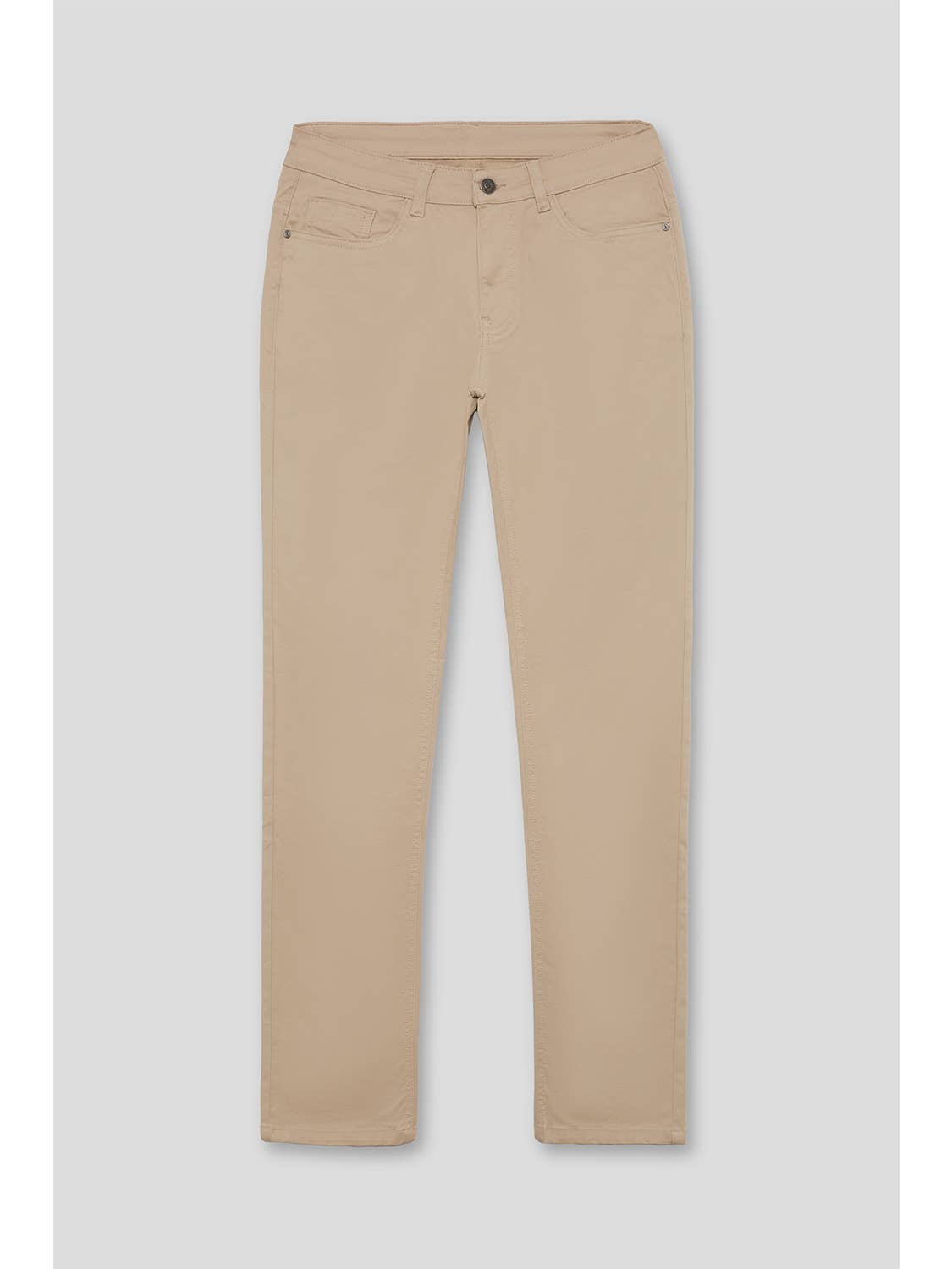 Pantalón casual confeccionado con estructura diagonal