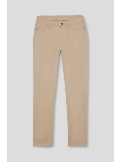 Pantalón casual confeccionado con estructura diagonal
