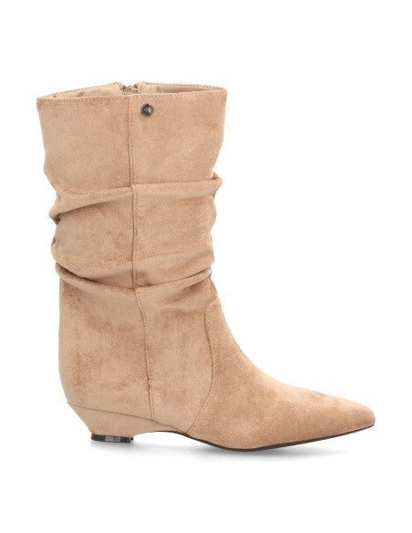 Botas mujer fruncidas con tacón
