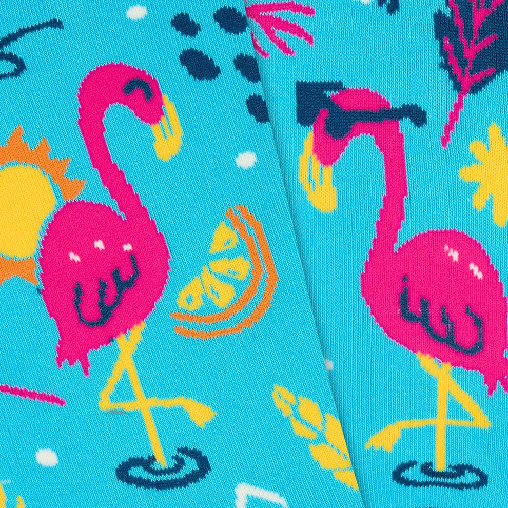 Divertidos calcetines FLAMINGO de algodón "sin costuras"