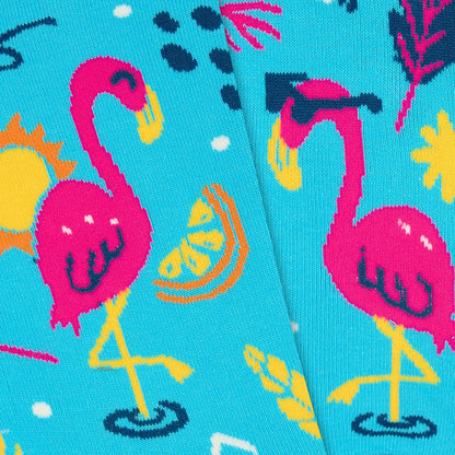 Divertidos calcetines FLAMINGO de algodón "sin costuras"