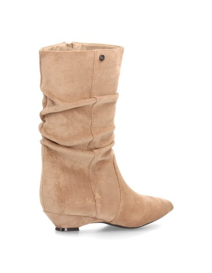 Botas mujer fruncidas con tacón