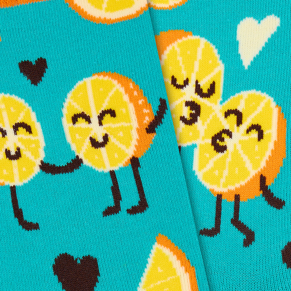 Divertidos calcetines de algodón "sin costuras" NARANJA