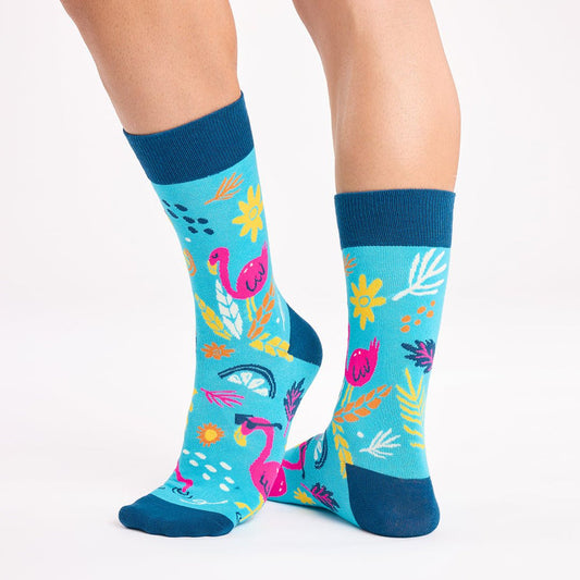 Divertidos calcetines FLAMINGO de algodón "sin costuras"