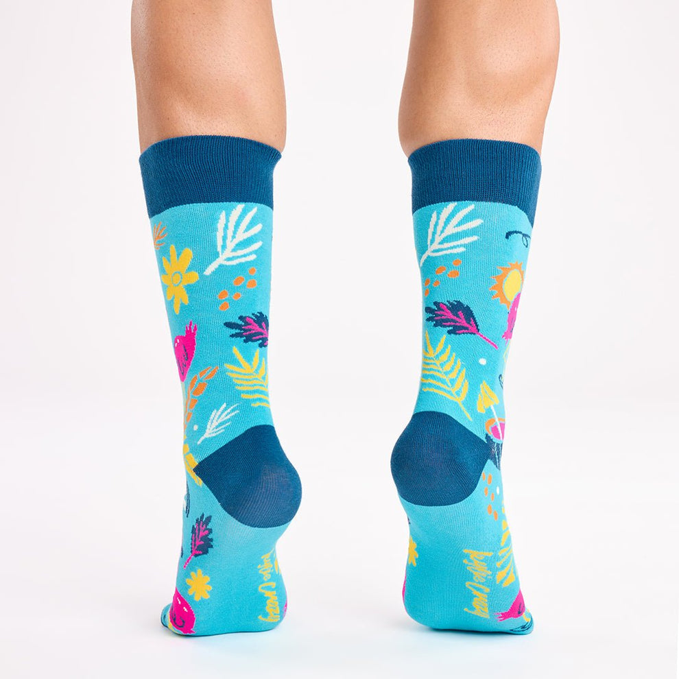 Divertidos calcetines FLAMINGO de algodón "sin costuras"