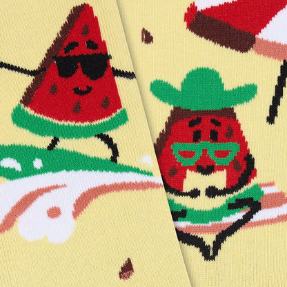 Divertidos calcetines de algodón "sin costuras" WATERMELON