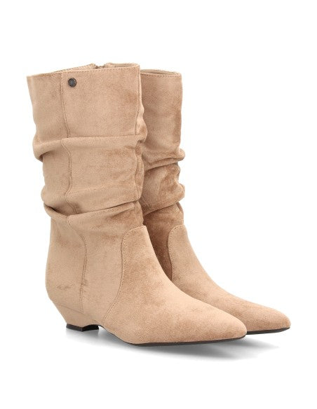 Botas mujer fruncidas con tacón