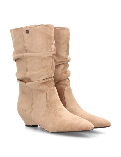 Botas mujer fruncidas con tacón